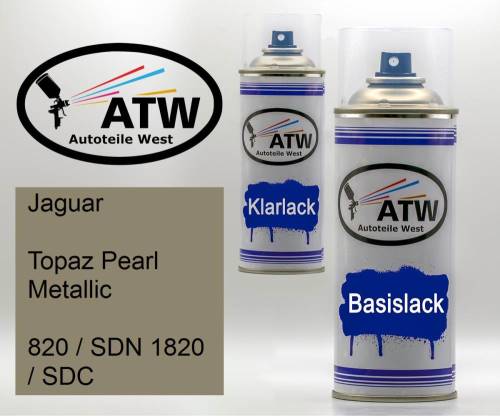 Jaguar, Topaz Pearl Metallic, 820 / SDN 1820 / SDC: 400ml Sprühdose + 400ml Klarlack - Set, von ATW Autoteile West.